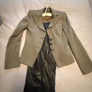 Georgio Armani pantsuit, brown and tan , size 42
